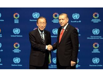 Erdoğan Ban Ki-Moon’la görüştü