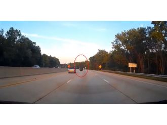 Kopan lastik böyle çarptı