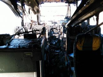 Elazığ’da yolcu dolu otobüs alev aldı