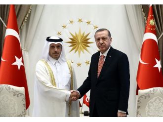 Cumhurbaşkanı Erdoğan, Katar Başbakanını kabul etti