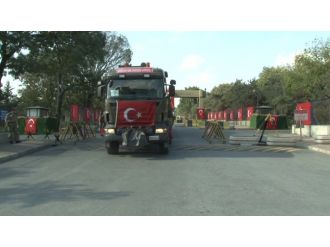 Askeri araçlar Mehter Marşı ile uğurlandı