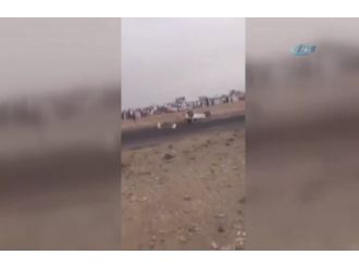 Araçtan böyle savruldular