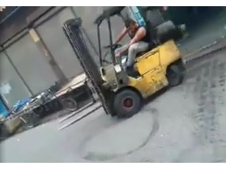 İş makinesiyle drift