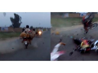 Yasa dışı yarışta katliam gibi kaza !