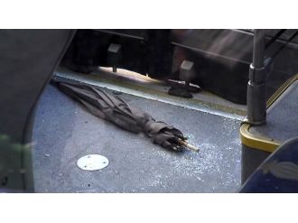 İşte kazaya sebep olan o şemsiye