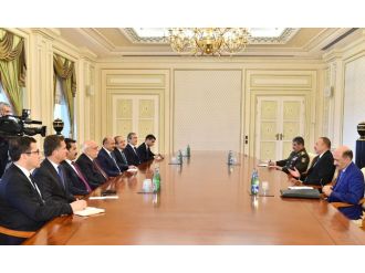 Bakan Işık ve bakan Avcı, Aliyev ile görüştü