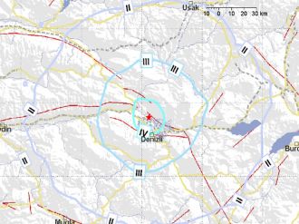 Denizli’de 4.2 büyüklüğünde deprem
