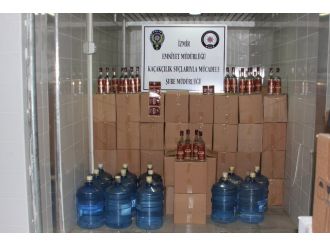 İzmir’de sahte içkiye polis baskını