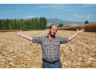 Çalınan mısırlarına kavuştu!