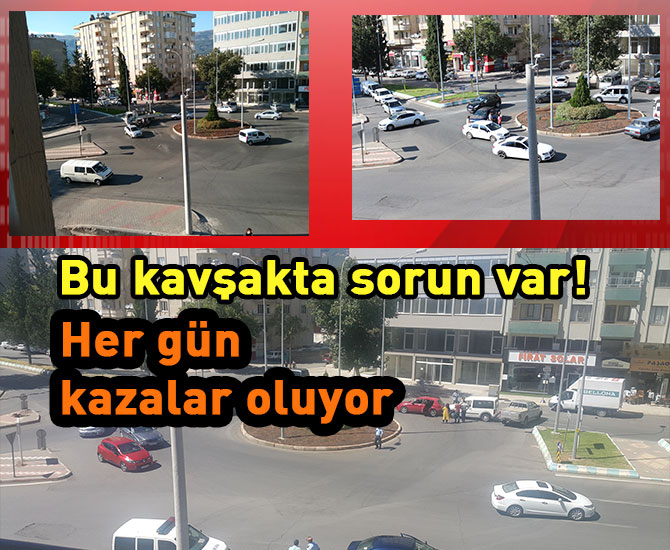 Bu kavşak yeniden düzenlenmelidir