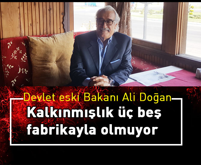 Doğan: Kalkınmışlık üç beş fabrikayla olmuyor