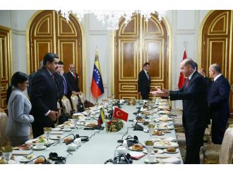 Venezuela Devlet Başkanıyla çalışma kahvaltısı