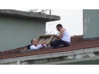 Hastane çatısında intihar pazarlığı