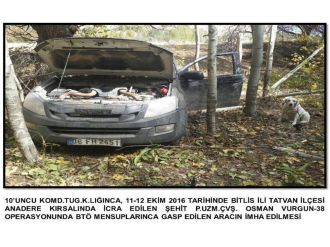 Bitlis’te bomba yüklü araç imha edildi