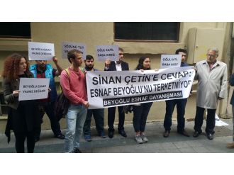 Beyoğlu esnafından Sinan Çetin eylemi