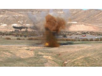 Erzurum’da yola tuzaklanmış bomba imha edildi