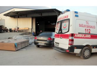 Raf atölyesinde inanılmaz kaza