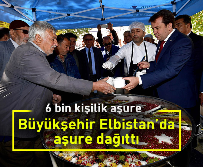 Büyükşehir Elbistan’da Aşure Dağıttı
