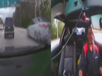 Burnu bile kanamadan kurtuldu