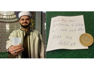 Camide telefonunu şarj etti: Not ve 1 lira bıraktı