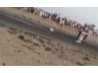 Otomobilden böyle uçtular