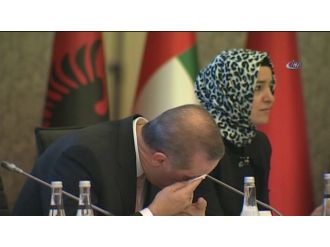 Cumhurbaşkanı Erdoğan gözyaşlarını tutamadı