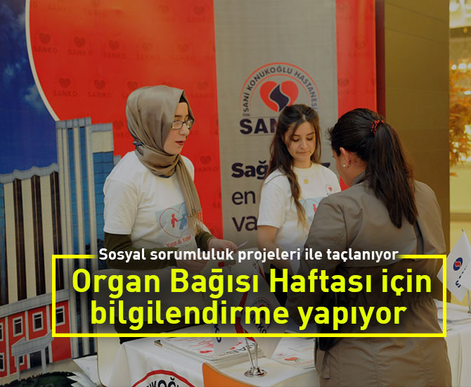 Organ Bağısı Haftası için bilgilendirme yapıyor