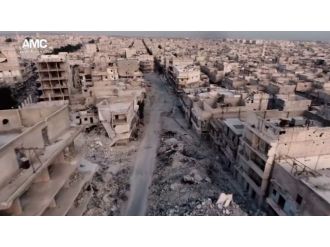 Halep’teki yıkım havadan görüntülendi