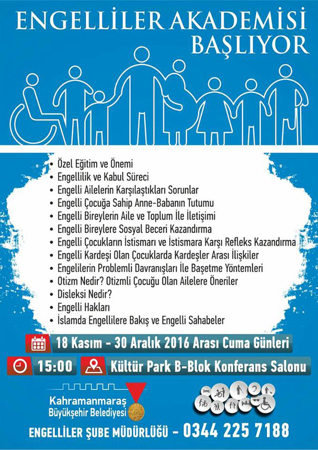 Büyükşehir Belediyesİ Engelliler Akademisi eğitimine başlıyor