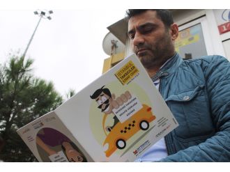 Taksicilere ve yolculara ’boyama kitabı’
