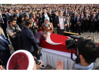 Şehit kaymakama veda: Törene Cumhurbaşkanı da katıldı