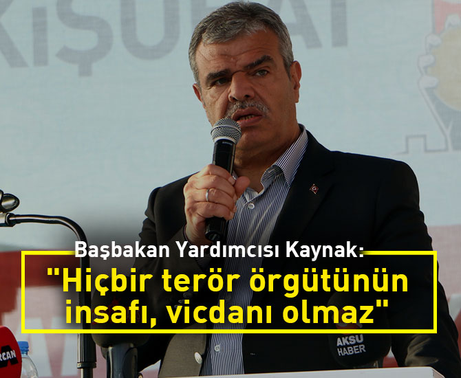 Başbakan Yardımcısı Kaynak:"Hiçbir terör örgütünün insafı, vicdanı olmaz"