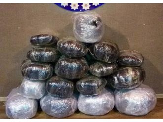 Otomobilin bagajından 91 kilo esrar çıktı