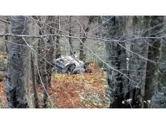 Otomobil uçuruma yuvarlandı: 4 yaralı