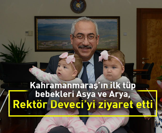 Asya ve Arya, Rektör Deveci’yi ziyaret etti