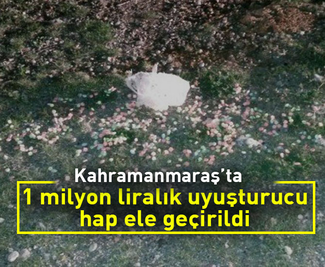 Kahramanmaraş’ta 1 milyon liralık uyuşturucu hap ele geçirildi