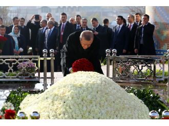 Erdoğan’dan Kerimov’un mezarına ziyaret