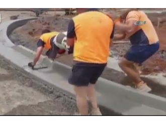 İşçilerin takım çalışması gülümsetti