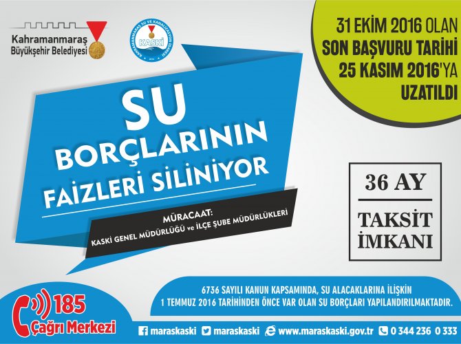 Su Borçlarını Yapılandırmada Son Hafta