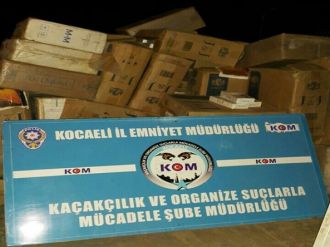 TEM’de 367 bin 500 paket kaçak sigara ele geçirildi