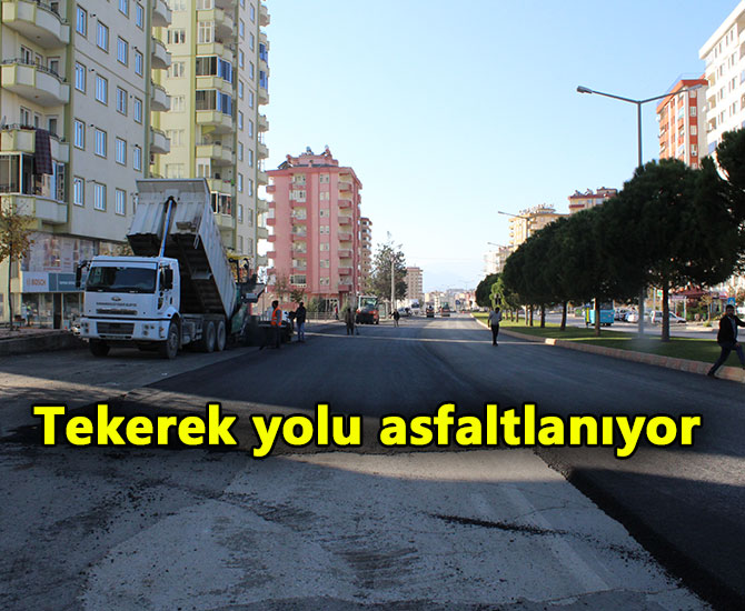 Tekerek yolu asfaltlanıyor