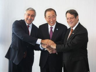 KKTC Cumhurbaşkanı Akıncı, Ban Ki Moon ile görüştü