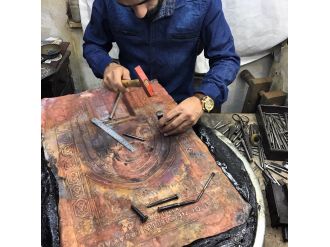 Cumhurbaşkanlığına altın tombak minyatürü