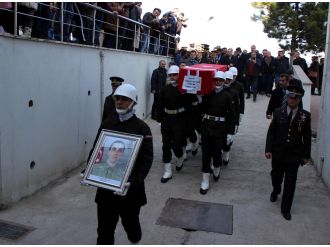 Şehit erin naaşı son kez baba ocağında