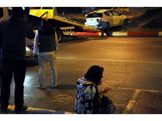 Kadın sürücü gözyaşlarını tutamadı