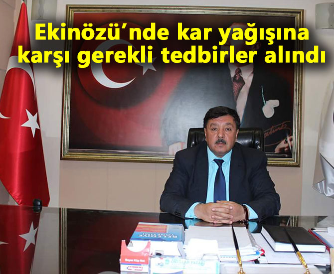 Ekinözü’nde kar yağışına karşı gerekli tedbirler alındı
