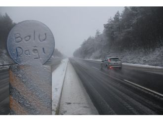 Bolu Dağı’nda kar başladı