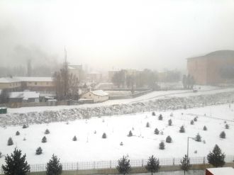 Her taraf bembeyaz oldu