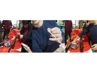 Çekilişle av tüfeği sattılar