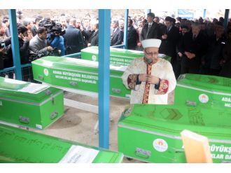 Yangın faciası kurbanlarına veda